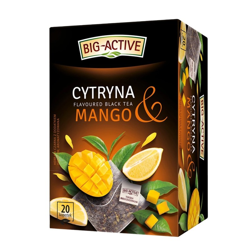 Big-Active Black Tea - Lemon and Mango - 20 Tea