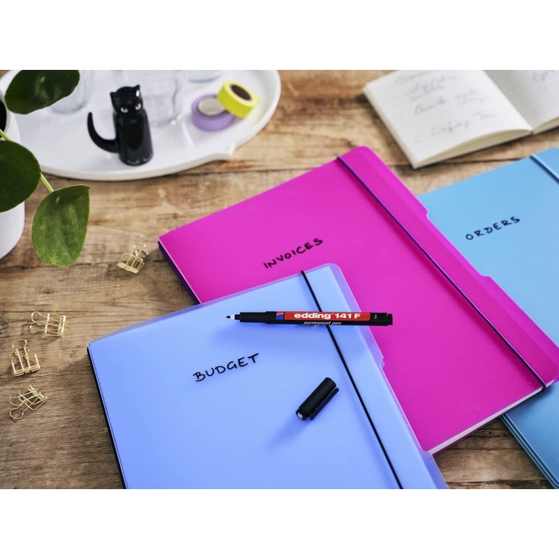 edding 141 F permanent pen - black - 10 pens