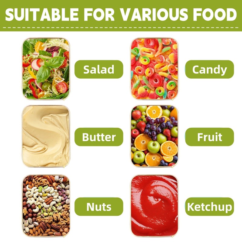 Zjyufy 6 Pack Stainless Steel Containers Stainless Steel Multipurpose Reusable