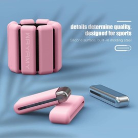 Pesas de Tobillo Ajustables para Fitness, WAYAMY Totalmente Ajustable Tobillo Muñeca Brazo Pierna Pesos, para Muñeca con Correa Ajustable para Ejercicio, Caminar, Footing, Yoga y Pilates (1LB(2X0.5LB))