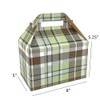 Christmas Plaid Cookie Boxes - SET of 6 Large Gable