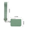 Dual Pouch Wristlet Wallet for Women, Mini Zip Around Design,