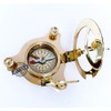 Brass Sundial Compass Maritime Pocket Sun Watch Compass Hiking/Travel/Camping