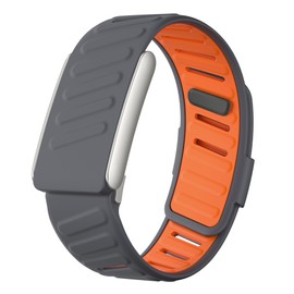 Fitcent Super Soft Silicone Band SportFlex Replacement Wristband Compatible with WHOOP 5.0 Fitness Tracker (DarkGray)