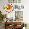 Lancholy 10-Inch Silent Wooden Wall Clock, Fall Pumpkin Clock Happy