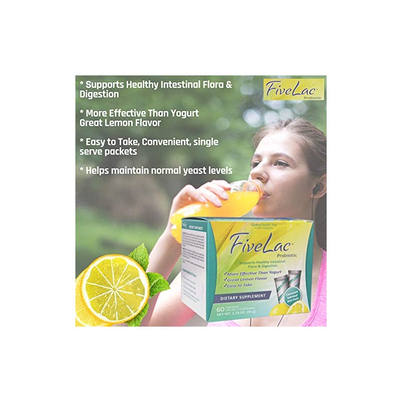 Fivelac Five Lac Probiotic Cleanse Candida Defense 2 Boxes! (120