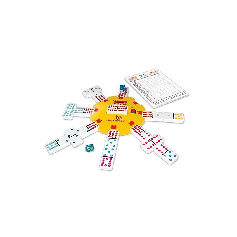 Puremco Mexican Train Double 12 Professional Size Dominoes with Bonus