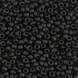 Miyuki Round Seed Bead Size 8/0 22g Matte Black