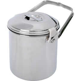 BasicNature Billy Can Stainless Steel Pot Silver 1.4 L