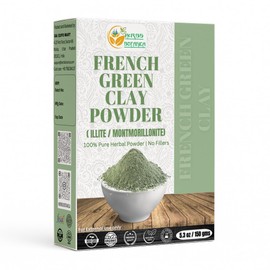 Herbs Botanica French Green Clay Powder 100% Pure & Natural Montmorillonite Clay for Face Masks, Skincare, and DIY Beauty Finely Ground Green Kaolin Clay 5.3 oz Resealable Pack