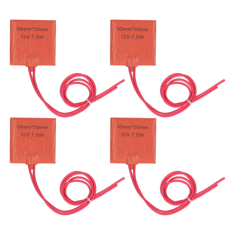 4Pcs Heat Mat Silicone Heater Pad Warmer 12V 7.5W 120