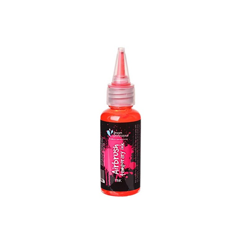 Groom Professional Creative Airbrush Temporary Ink, 30 ml, Pink