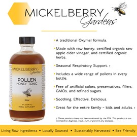 Pollen Honey Tonic - Herbal Supplement - Natural Respiratory Support (8 Ounces)
