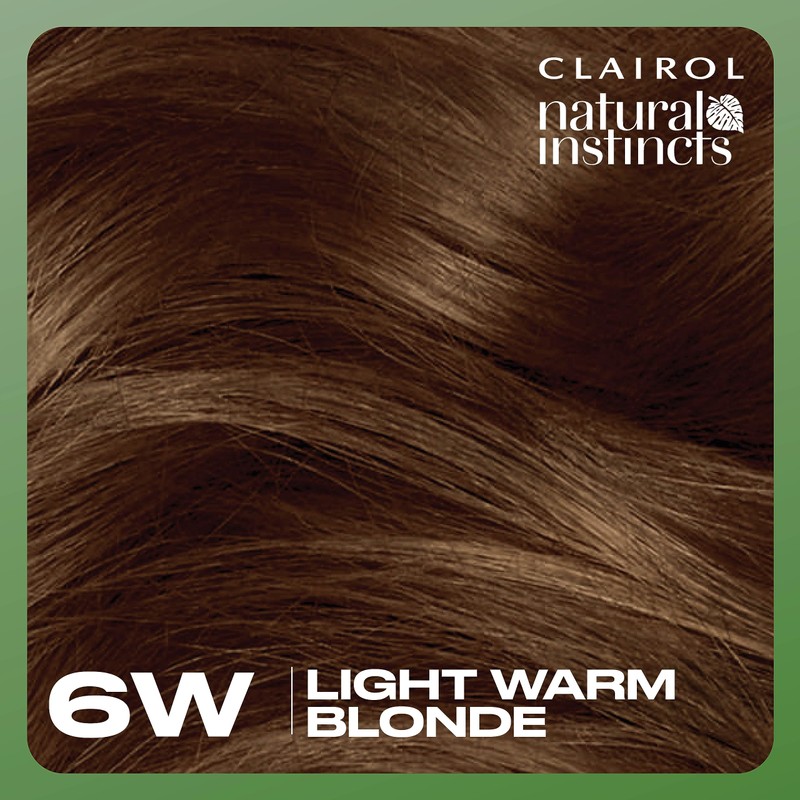 Clairol Natural Instincts Demi-Permanent Hair Dye, 6W Light Warm Brown