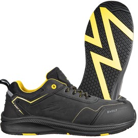BWOLF Phoenix S3S Work Shoes Men's S3 Safety Shoes S3 Nabuk Waterproof Non-Slip 4x4 Grip Tech, Ergo Soles, black