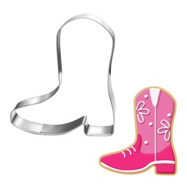 LUBTOSMN Cowboy Boot Cookie Cutter-3.5 Inch-Diswasher Safe-Biscui Cookie Cutter Fondant Mold for Baking