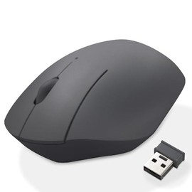 ELECOM Wireless Mouse Ergonomic Shape, 2.4Ghz with Receiver, Silent Click, 20-Month Battery Life, 2000DPI, 3 Buttons, Optical Sensor, Compatible with PC, Mac, Laptop, SHELLPA, Black (M-SH10DBSKBK)