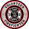 ProSticker 316 (One) 4" Patriot Series Volunteer Firefighter, Fire Department