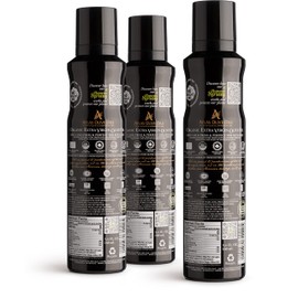 Organic Extra Virgin Olive Oil Spray, Polyphenol Rich Moroccan Oil, Cooking Spray Non Stick, Cold Pressed EVOO Oil, Hydroxytyrosol Keto Olive Oil, 5.4 fl oz. Bottle, Pack of 3