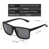 NIEEPA Men's Driving Sports Polarized Sunglasses Square Wayfarer Fashion Glasses(MatteBlack/Grey+GlossyBlack/BlueMirror)