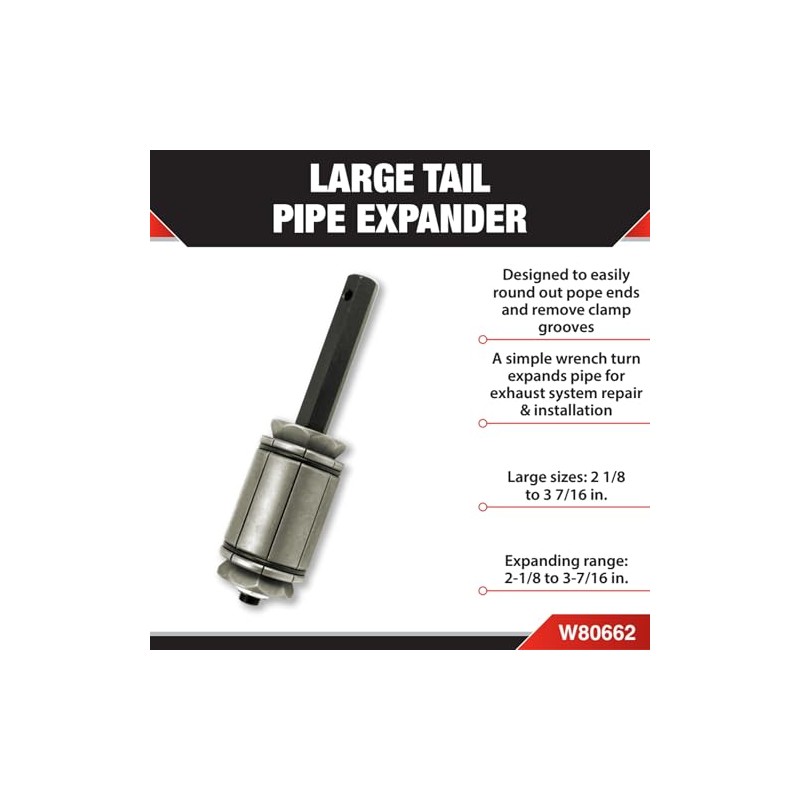 Performance Tool W80662 Large Tail Pipe Expander, Black