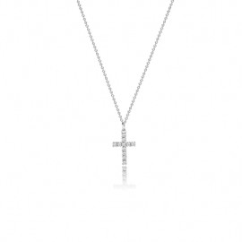 Mesaro Cross Necklace, Men's, Women's, Popular, Hypoallergenic, Cross Pendant, Accessories, Surgical Stainless Steel, Copper, Zircon