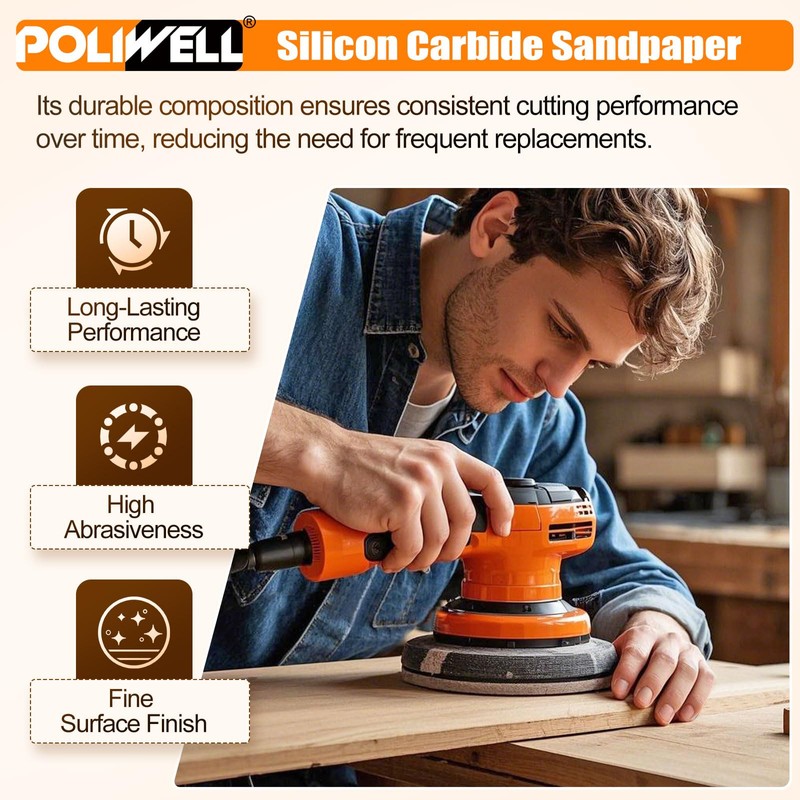 6 Inch (150mm) 7000 Grit Sanding Discs, Waterproof Hook &