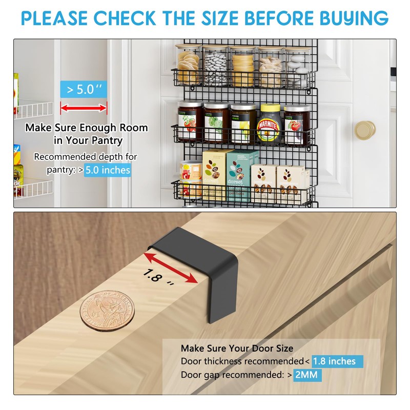 JKsmart 9-Tier Spice Rack Organizer with Door Hook, Wall Mount,
