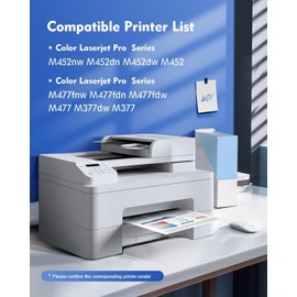 410X Toner Cartridges 5 Pack High Yield (with Chip) Compatible Replacement for HP 410A 410X for Color Laserjet Pro MFP M477fdw M477fdn M477fnw Pro M452dn M452nw M452dw Printer Toner (BCMY)