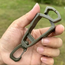 Golf Camping Mountaineering Holder Clamp Camping Carabiner Mountaineering Carabiner Mountaineering Carabiner 02Multi tongs-Army Green 7ea