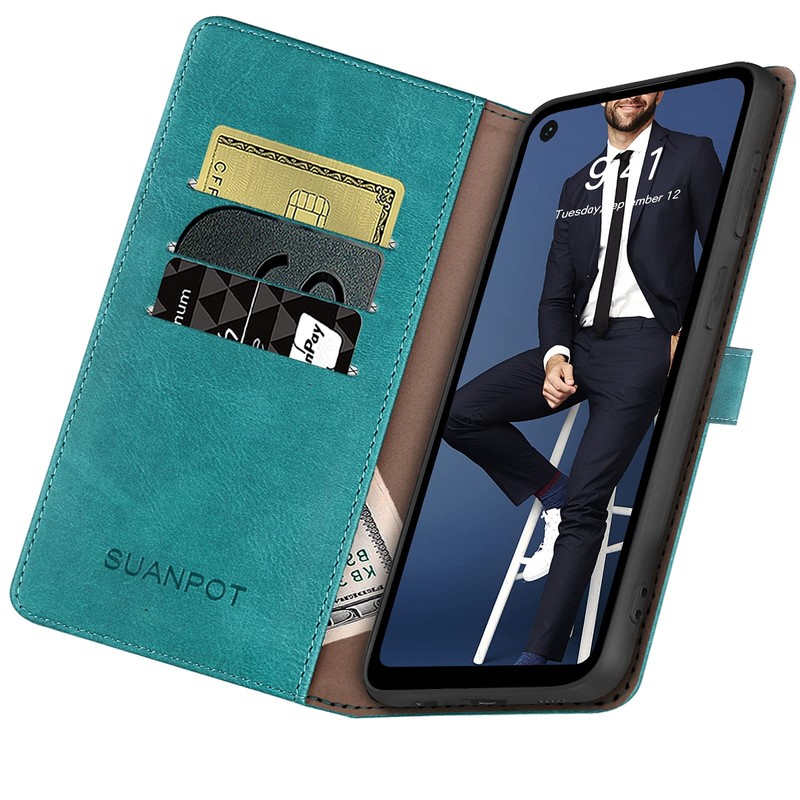 SUANPOT Moto G Stylus 5G Flip Wallet Case, RFID Blocking