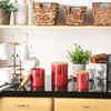 DII Kitchen Accessories Retro Collection, Ceramics, Canister Set, Red, 3