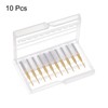 sourcing map 10Pcs 1.2mm Titanium Coat Carbide End Mill Engraving