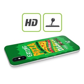 Head Case Designs Pizza Illustration Typography Soft Gel Case Compatible With BlackBerry Leap