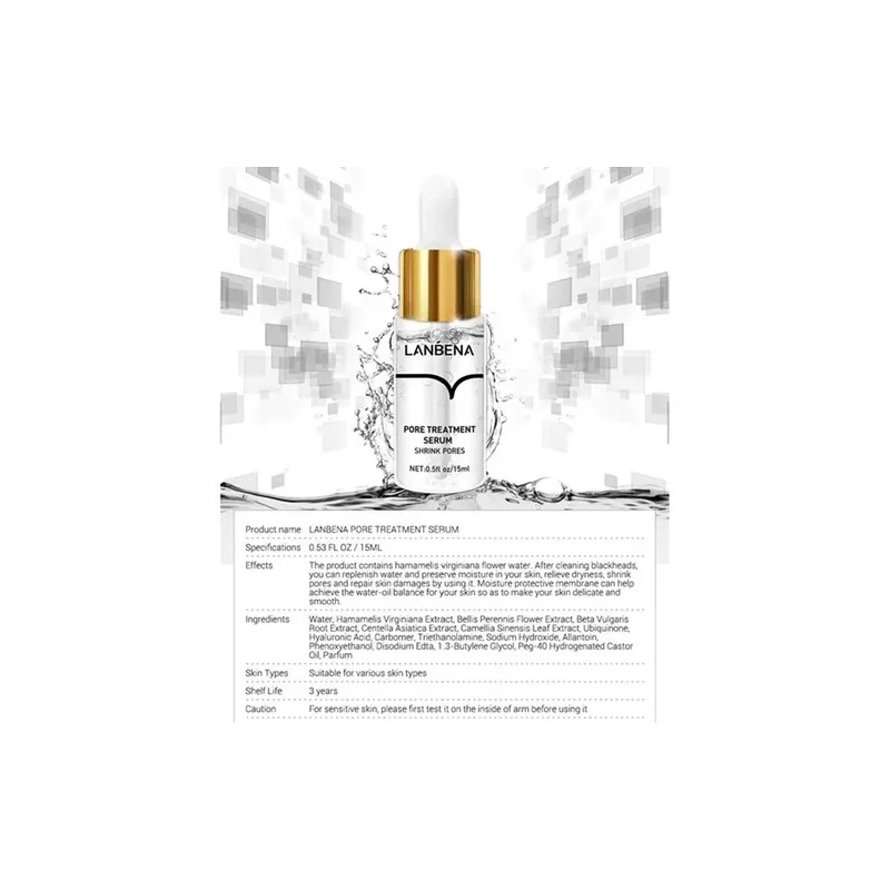 Lanbena Sérum Tratamiento Anti Poros Puntos Negros Y Acné