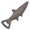 Fish Bottle Opener Distressed Brown Cast Iron 7in Long