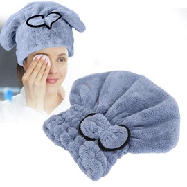 ZJchao Toallas para Secar el Cabello, Gorro de Microfibra para secar el Cabello Gorro de Ducha Absorbente Toallas de Secado rápido con Turbante para Cabello Rizado Largo y húmedo para Mujeres(3#)