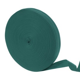 sourcing map 50 Yards Cotton Twill Tape, 25mm Herringbone Webbing Ribbon Bias Binding Tapes for Clothes Sewing, DIY Crafting (Old Green)