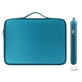 DOMISO 15.6 inch Laptop Sleeve with Handle Shockproof Waterproof EVA Protective Case for 15.6" Yoga 720 IdeaPad 310 320 ThinkPad T570/Legion 5 Gen 6/HP Envy 15/15.6" Notebooks, Teal