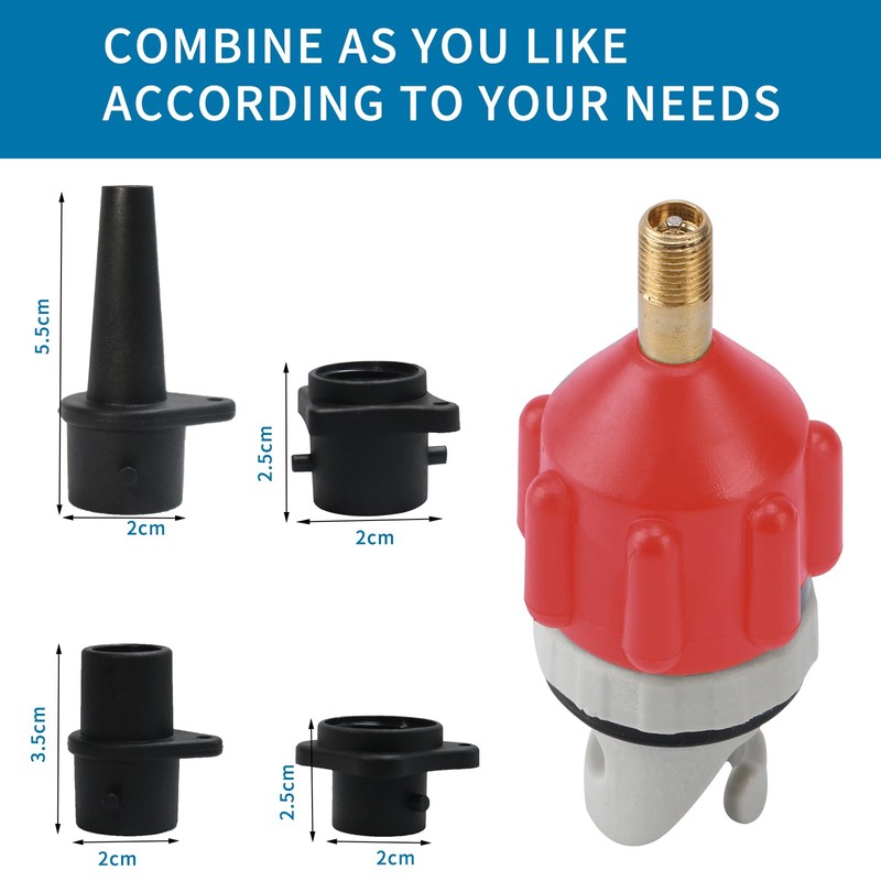 WOUMON SUP Pump Adapter, Inflatable Air Pump Adapter Set with