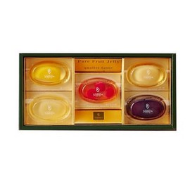 Nihonbashi Sembikiya Sohonten Pure Fruit Jelly Jelly, Pack of 5