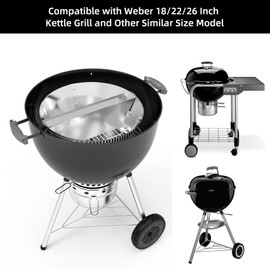 Charkettle by Skyflame Stainless Steel Charcoal Briquet Holder, BBQ Charcoal Basket Compatible with Weber 18/22/26 Inch Kettle Grills