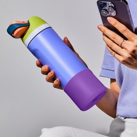Diumepo Silicone Water Bottle Boot for Owala 40 oz, Anti-Slip Protective Sleeve for Owala Twist & FreeSip & Flip Stainless Steel Water Bottle, Boot Bottom Base for Owala (Purple)