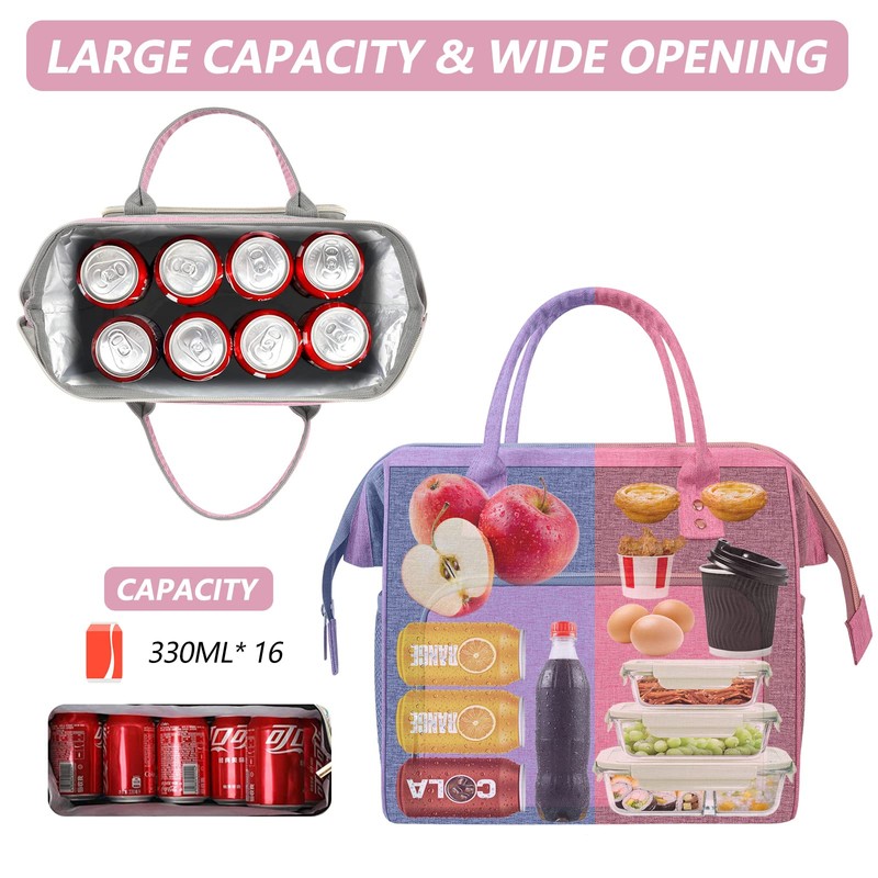 IDEATECH Insulated Lunch Box for Women, Cute & Reusable Cooler