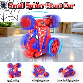 Buoeuik Spider Remote Control Car Toy, Mini RC Stunt Car Toy for Kids Age 3 4 5 6 7 Years Old Boys Girls Toddlers Birthday Gifts/Presents Radio Racing Crawler Vehicle Cool Children Stuff