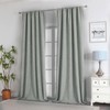 Joydeco Linen Curtains 84 inch Length 2 Panels Set Burg