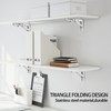 2 Pcs Folding Shelf Brackets Heavy Duty, Foldable Metal Wall