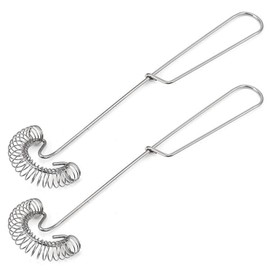 Delsen Pack of 2 spiral whisks, stainless steel whisks, high quality sauce whisk, mini small spiral whisk for blender cooking and kitchen aid, dishwasher safe