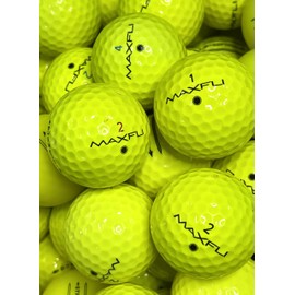 Golf Ball House…12 Yellow Golf Balls for Max-FLI/Near Mint (AAAA) / Used-Recycled w/Mesh Bag