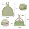 Brosay Mini Dustpan and Brush Set Portable Small Broom with